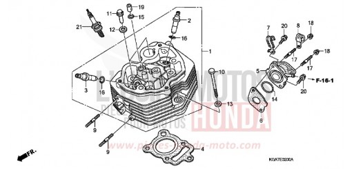 ZYLINDERKOPF CG125ES4 de 2004