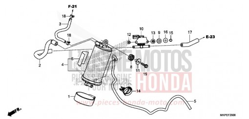 AKTIVKOHLEBEHAELTER CB500FAN de 2022