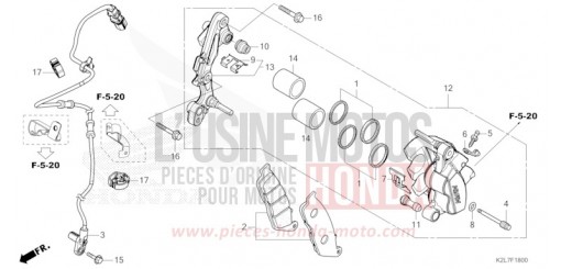 VORDERRAD-BREMSSATTEL ADV350AN de 2022