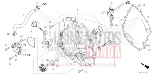 KURBELGEHAEUSEABDECKUNG/WASSERPUMPE ADV350AN de 2022