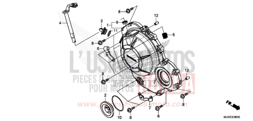 KURBELGEHAEUSEABDECKUNG CBR500RAJ de 2018