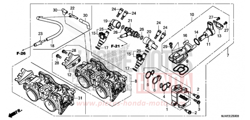 DROSSELKLAPPENGEHAEUSE CBR500RAJ de 2018