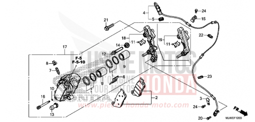VORDERRAD-BREMSSATTEL CBR500RAJ de 2018