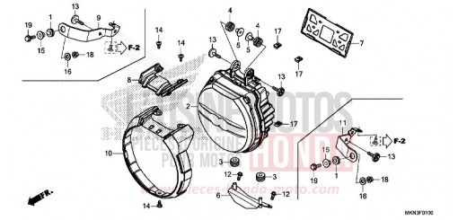 SCHEINWERFER CB650RAK de 2019