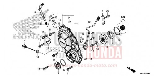 KURBELGEHAEUSEABDECKUNG CB650RAK de 2019