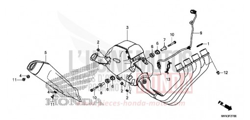 ABGAS-SCHALLDAEMPFER CB650RAK de 2019
