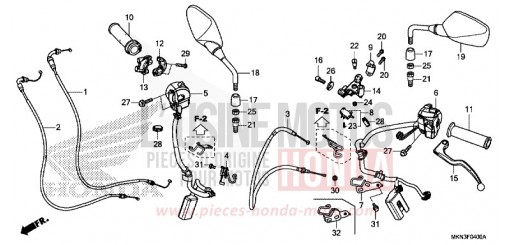 HEBELGRIFF/SCHALTER/KABEL CB650RAK de 2019