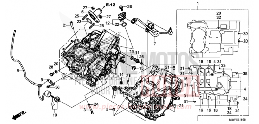KURBELGEHAEUSE CBR500RAJ de 2018