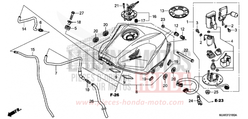 KRAFTSTOFFTANK/KRAFTSTOFFPUMPE CBR500RAJ de 2018