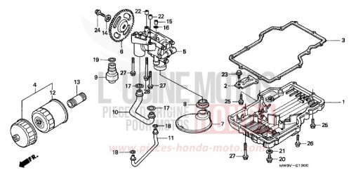 OELWANNE/OELPUMPE CB750F21 de 2001