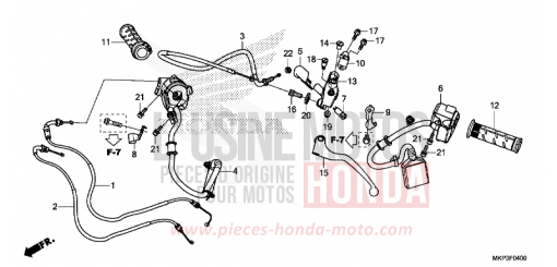 HEBELGRIFF/SCHALTER/KABEL CBR500RAK de 2019