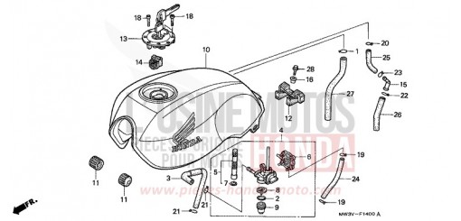 KRAFTSTOFFTANK CB750F2V de 1997
