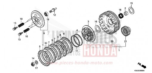 KUPPLUNG CBF300NAJ de 2018