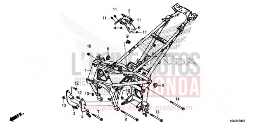 RAHMENKOERPER CBF300NAJ de 2018