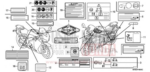 WARNETIKETT CBR1000SAG de 2016
