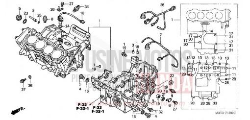 KURBELGEHAEUSE CBR1100XXV de 1997