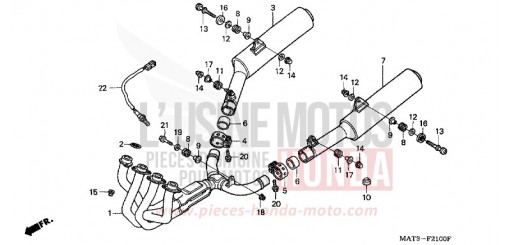 ABGAS-SCHALLDAEMPFER CBR1100XXW de 1998