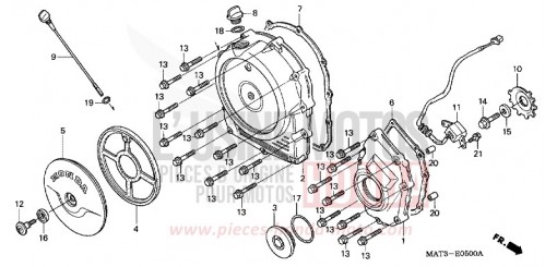 KURBELGEHAEUSEABDECKUNG CBR1100XXX de 1999