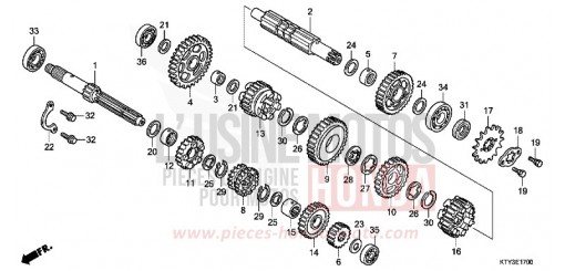 GETRIEBE CBR125RC de 2012