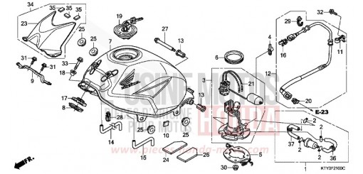 KRAFTSTOFFTANK CBR125RSC de 2012