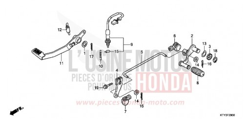 PEDAL CBR125RSC de 2012