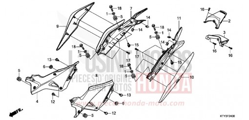 SEITENABDECKUNG CBR125RTC de 2012
