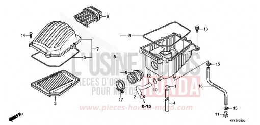 LUFTFILTER CBR125RTC de 2012
