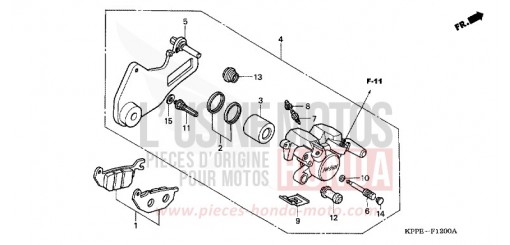 HINTERRAD-BREMSSATTEL CBR125RW7 de 2007