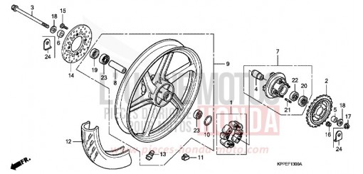 HINTERRAD CBR125RW7 de 2007