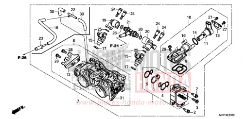 DROSSELKLAPPENGEHAEUSE CBR500RAM de 2021