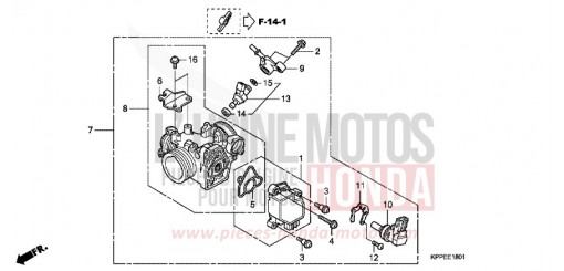 DROSSELKLAPPENGEHAEUSE CBR125RWA de 2010