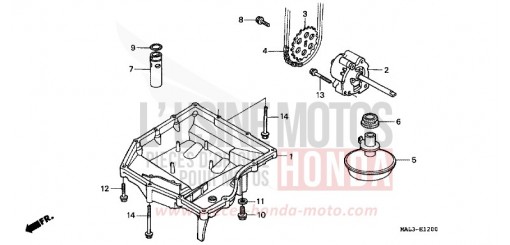 OELWANNE/OELPUMPE CBR600FV de 1997