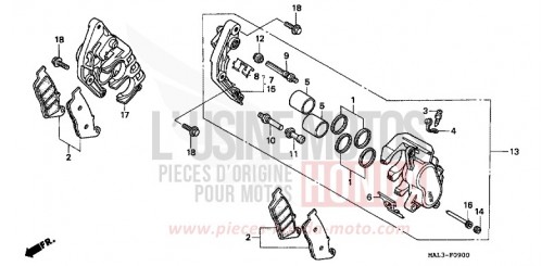 VORDERRAD-BREMSSATTEL CBR600FV de 1997