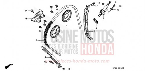 NOCKENWELLENKETTE/SPANNVORRICHTUNG CBR600FV de 1997
