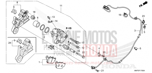 HINTERRAD-BREMSSATTEL CBR500RAM de 2021