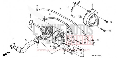 WASSERPUMPE CBR600FW de 1998