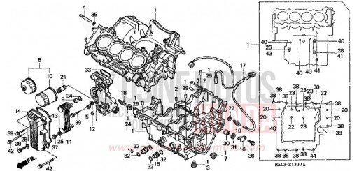 KURBELGEHAEUSE CBR600FW de 1998