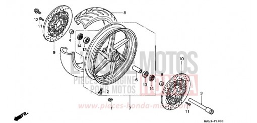 VORDERRAD CBR600FW de 1998