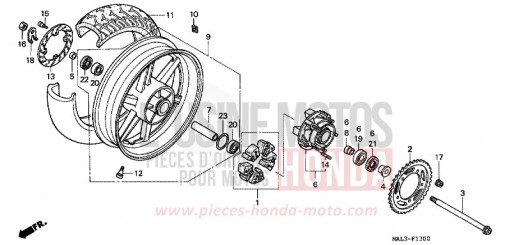 HINTERRAD CBR600FW de 1998