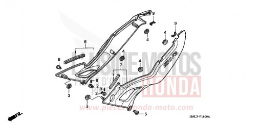 SEITENABDECKUNG CBR600FW de 1998
