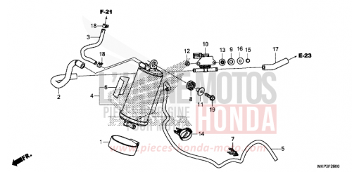 AKTIVKOHLEBEHAELTER CBR500RAM de 2021