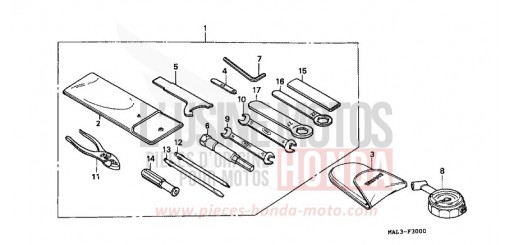 WERKZEUGE CBR600FW de 1998