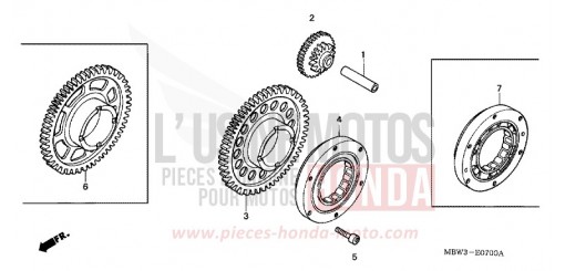 ANLASSERKUPPLUNG CBR600FR1 de 2001