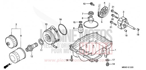 OELWANNE/OELPUMPE CBR600FR1 de 2001