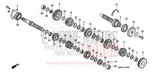 GETRIEBE CBR600FR1 de 2001