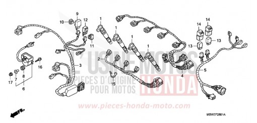 HILFSKABELBAUM CBR600FR2 de 2002