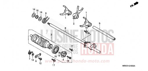 SCHALTTROMMEL CBR600FR2 de 2002