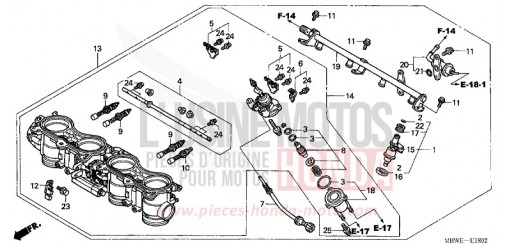 DROSSELKLAPPENGEHAEUSE CBR600FR2 de 2002