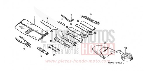 WERKZEUGE CBR600FR2 de 2002