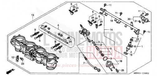 DROSSELKLAPPENGEHAEUSE CBR600FS1 de 2001